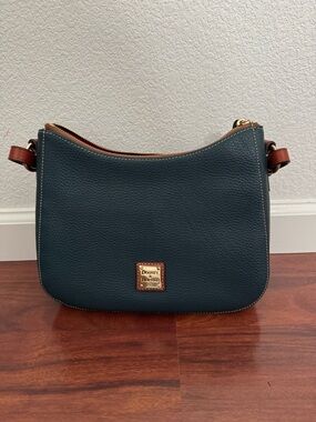Dooney & Bourke Teal Pebbled Leather Kylie small hobo Bag